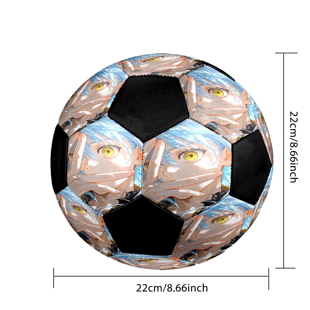 Soccer Ball Colorful Machine Stitched PVC Size 5 Team Training Competition Ready Durable High-Bounce Cool Sports Gift
