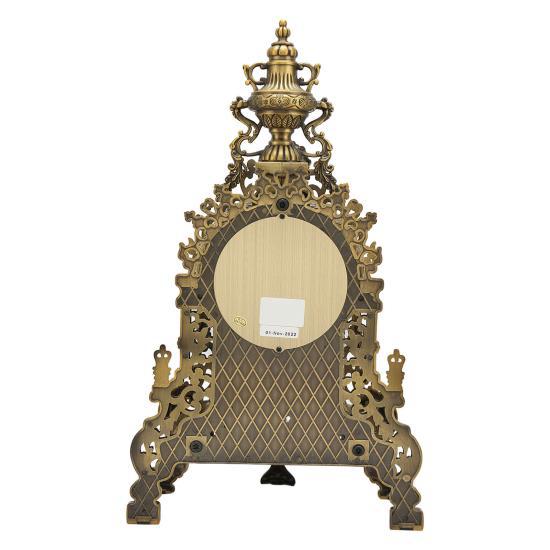 European Vintage Table Clocks Semi Mechanical Quartz Movement Metal Desk Clock for Homes Offices Hotels Markets