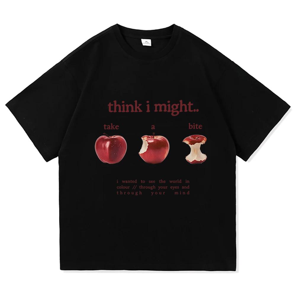 2026 Beabadoobee Think I Might Take A Bite Merch T-shirts Men Women Fashion Pop Music T Shirts Male Casual Vintage Oversized T-s