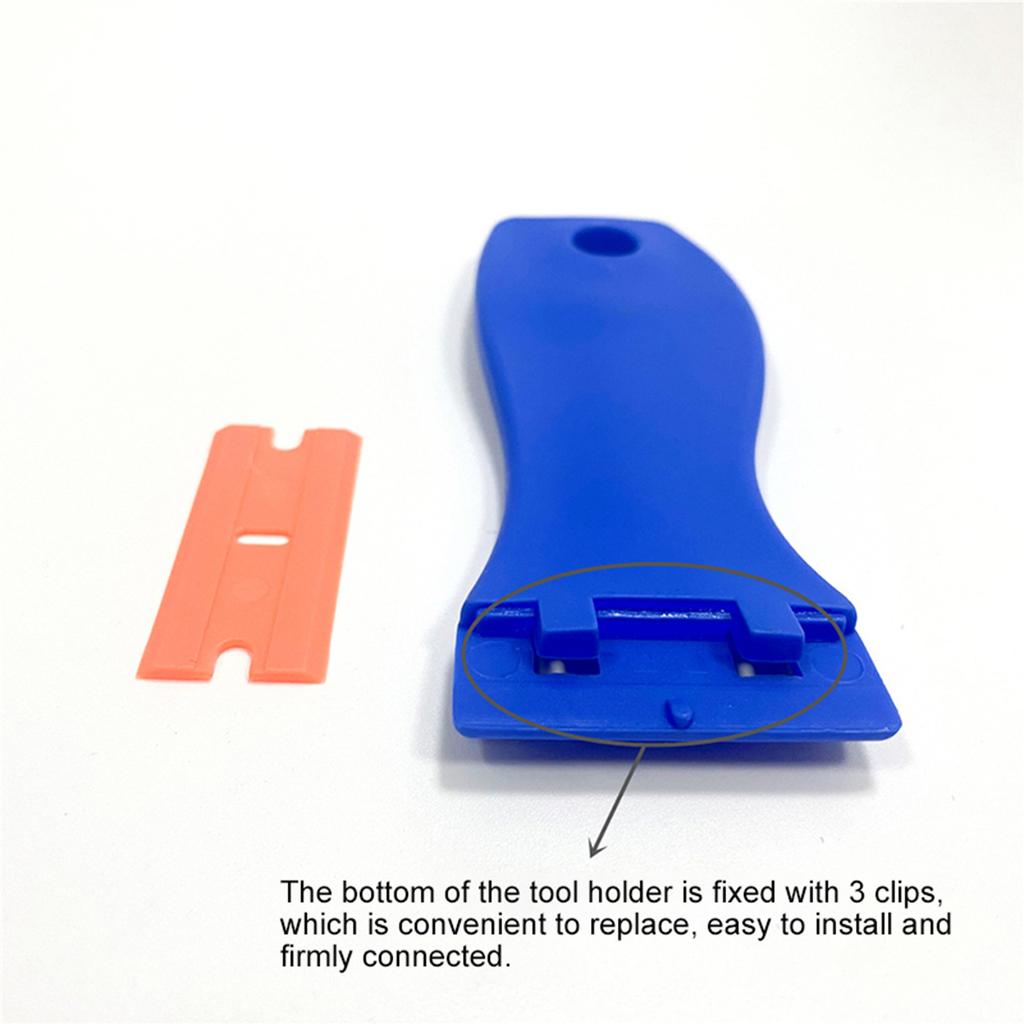 Reusable Plastic Razor Scraper for Removing Car Labels Stickers Glue Decals On Glass Windows No Scratches