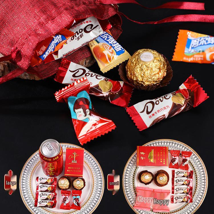Personalized 2025 Chinese Fabric Wedding Favor Candy Bags
