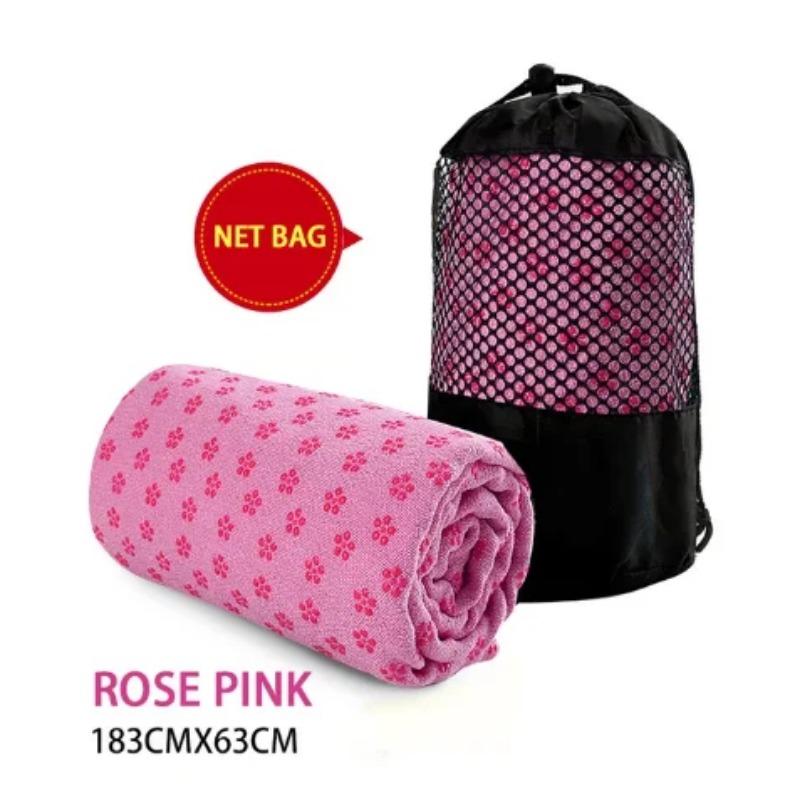 

Нескользящее полотенце для йоги, утолщенный ПВХ из микрофибры, коврик для йоги в сливовый горошек, складной коврик для йоги и фитнеса, поглощающий пот, 1 шт.