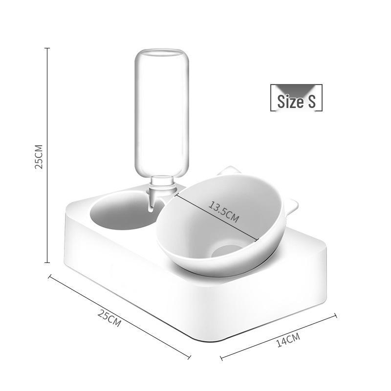 

Yu Chong 2-in-1 Automatic Pet Feeder & Waterer with Anti-tip Neck Protection for Cats