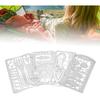 Outdoor Camping Multi-Function Tool, 4Pcs Fishing Card Multifunction Stainless Steel Preservative Survival Card for Outdoor Camping Over 18 Years Old