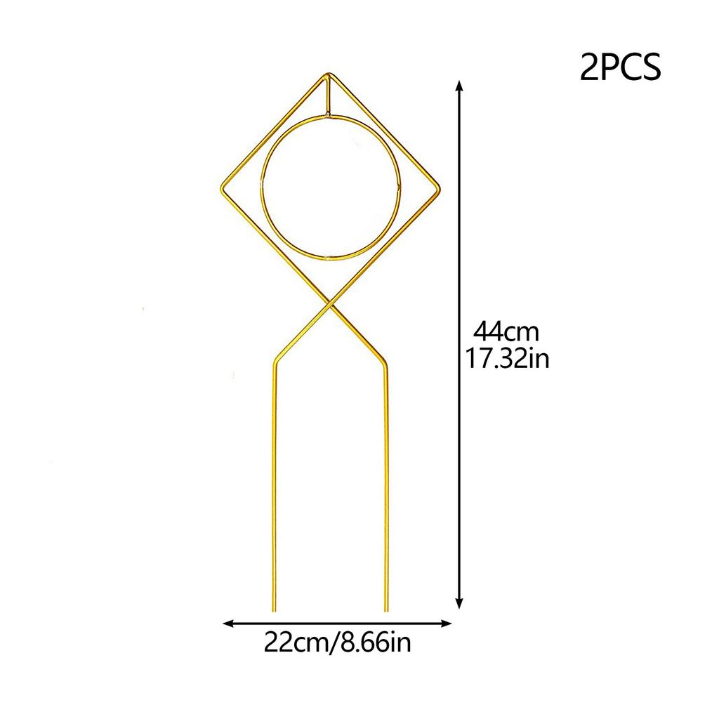 2pcs Iron Garden Trellis 22x44cm Plant Climbing Frame for Vines Potted Plant Support Stand