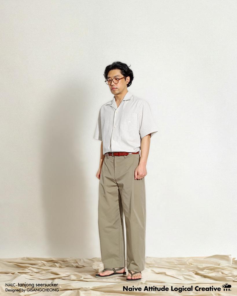 NALC Tanjong Seersucker Shirt - Lily White