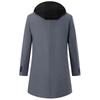 Autumn Winter Men's Thickened Padded Wool Hooded Overcoat, Fake Two-piece Mid-length Warm Parka Jacket