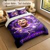 Bedding Set 1 Duvet Cover 2 Pillowcases Cristiano Ronaldo Print Soft Bed Linen Bedroom Decor