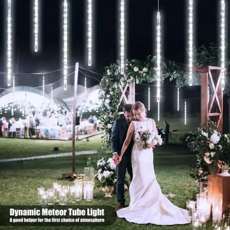 Solar Powered LED Meteor Shower Fairy Lights for Garden Outdoor Christmas Tree Wedding Party Home Decoration
