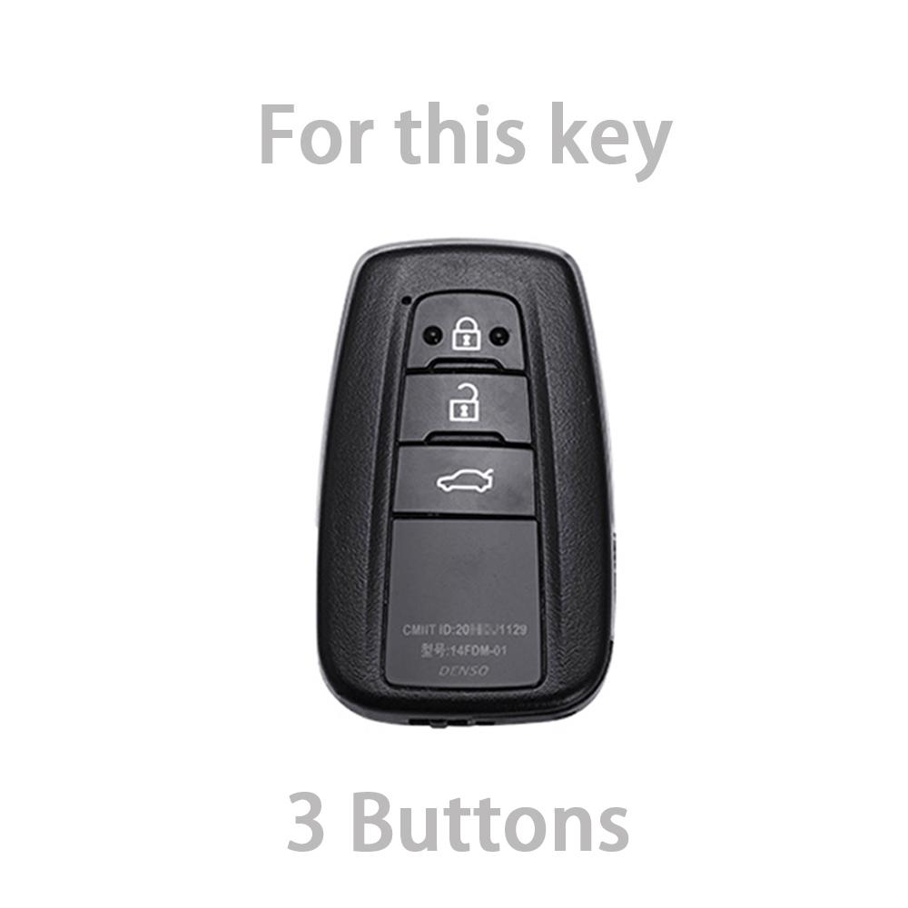 AUTO Leather TPU Car Key Cover Case Shell Fob For Toyota Prius Camry Corolla C-HR CHR RAV4 Prado 2018 Accessories