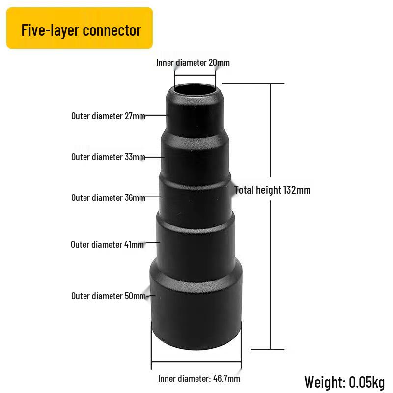 Complete Vacuum Cleaner Adapter Set: Reducing Hose & Quick Connectors (32mm to 35mm, 32mm to 32mm)