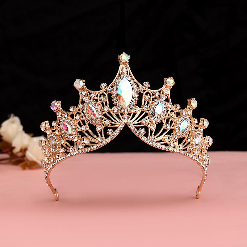 Children's Rhinestone Princess Crown Hairband - Bridal Headpiece & Korean-Style Headwear for Girls