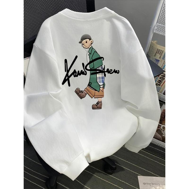 

Men s Crew Neck Sweatshirt, Lightweight & Breathable XXL білий