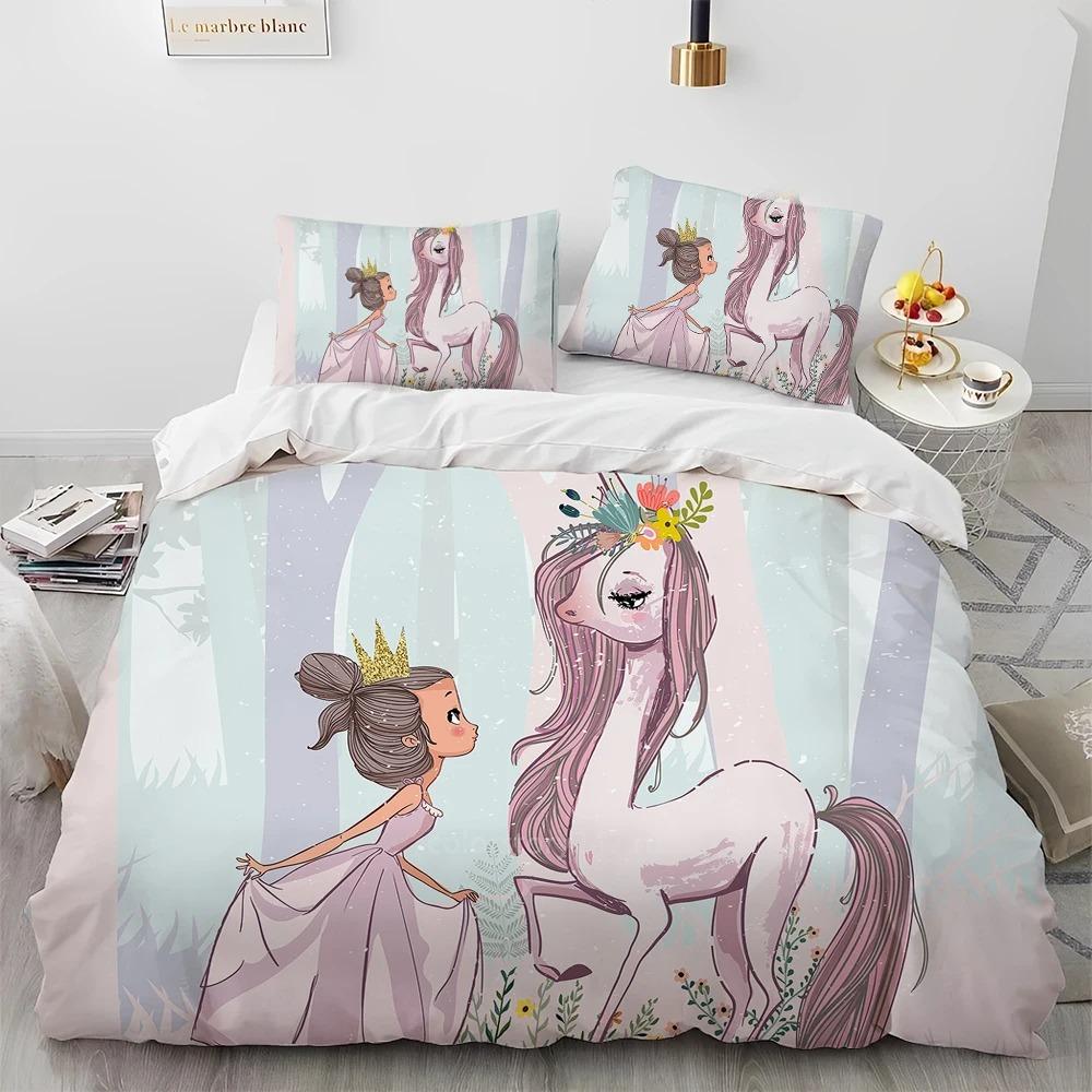 Comforter Kids Cartoon Cute Ballet Girl Ballerina Comforter Bedding Set Bed Set Queen Size Bedding Set