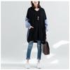 Large Size Women's Top Fashion Artistic Stripes Loose Autumn Casual Long Sleeved Hooded Sweatshirt