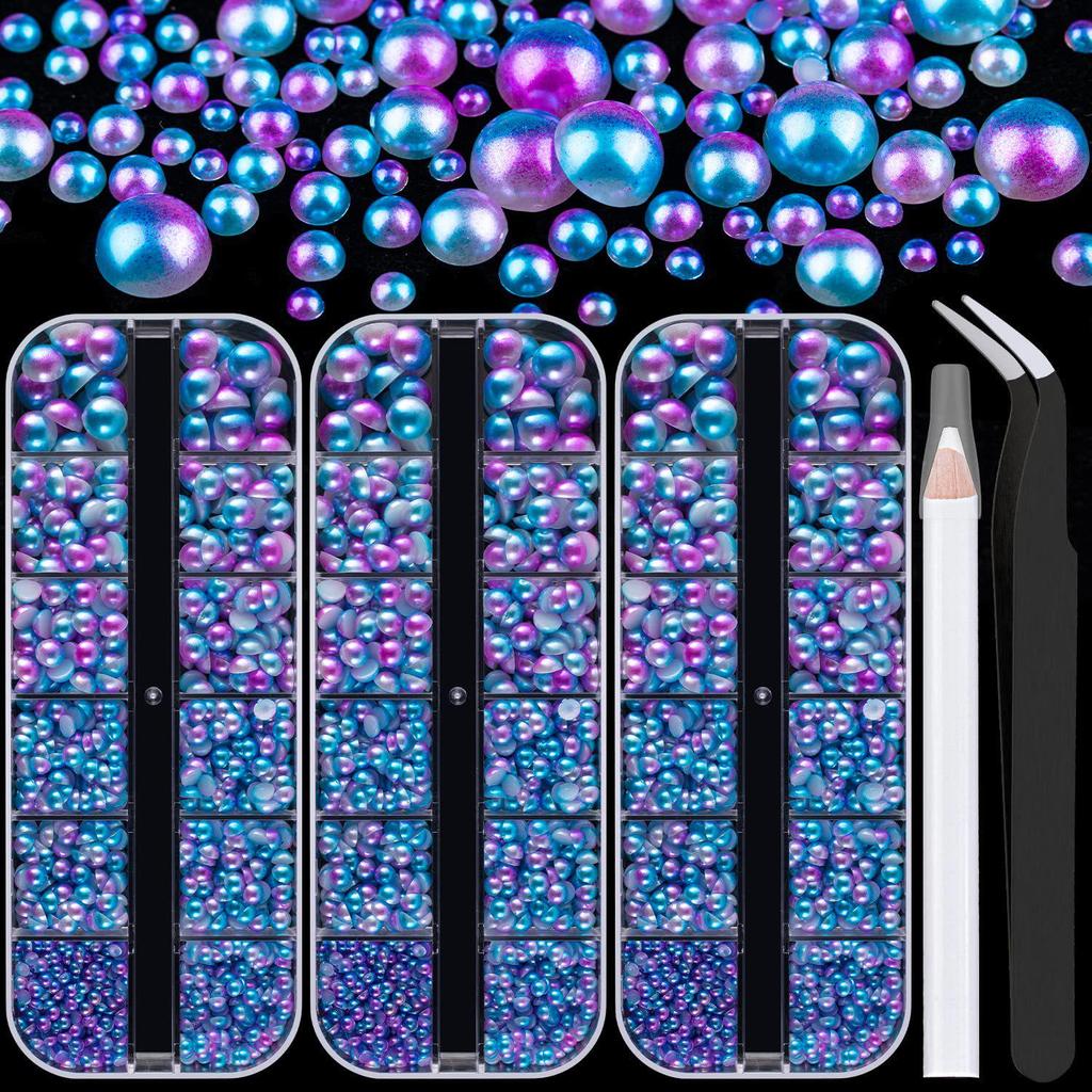 Flat Back Pearl & Rhinestone Face and Nail Art Stickers