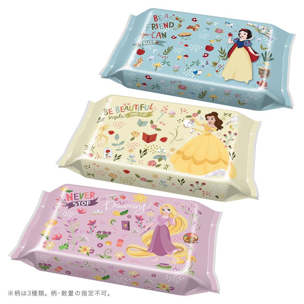 LEC Disney Pure Water Baby 80 Sheets X 3 Packs Mild Made In No Additives Propylene or 99% Wipes, (Disney Princess), Acidity, Japan, (Parabens, Glycol,
