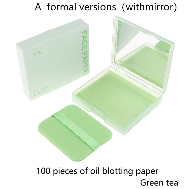 Oil Blotting Sheets With Makeup Puff 100Pcs Matting Face Wipes Oil Control Paper Oil-Absorbing Cleaning Makeup Tools Skin Care