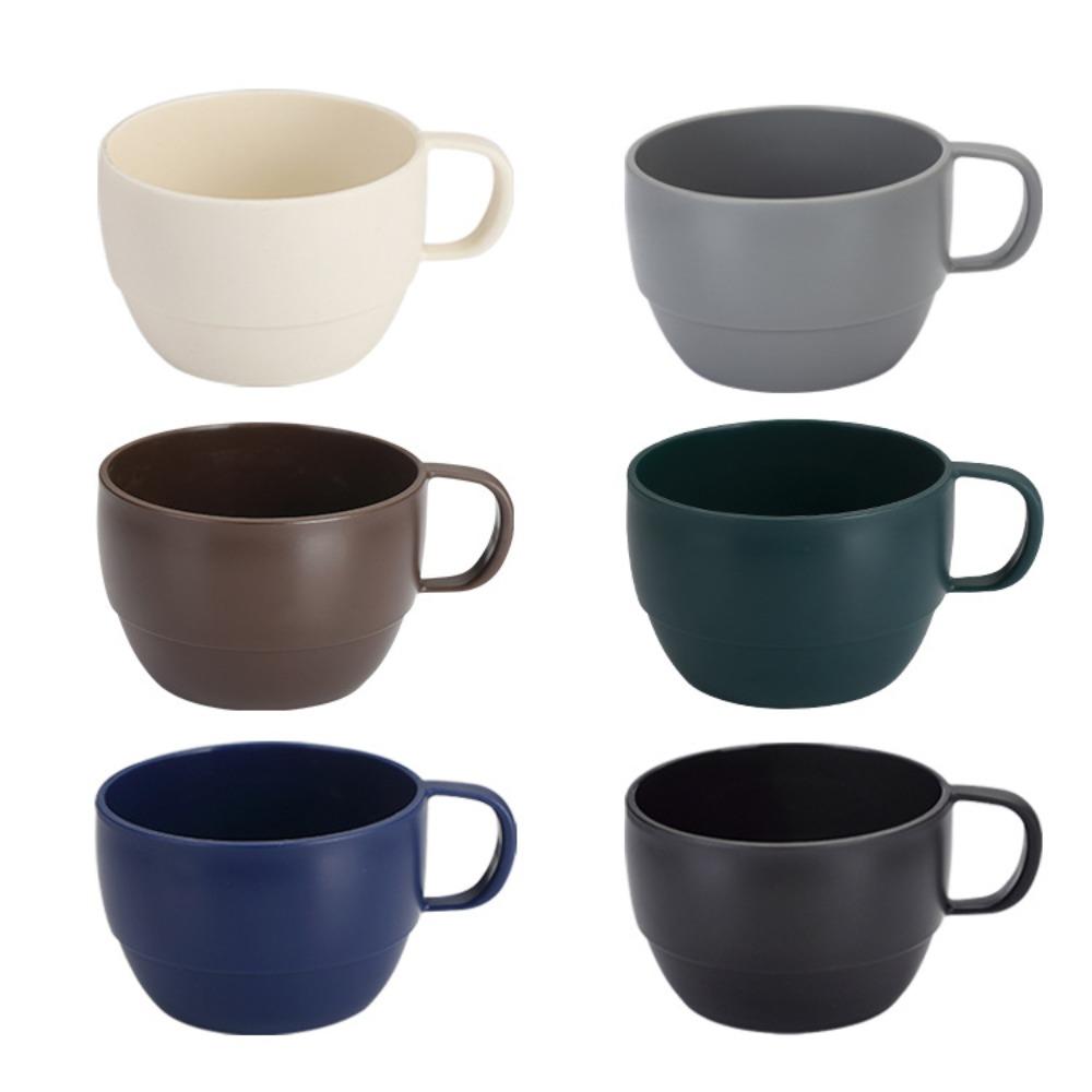 6 Stück Unzerbrechliche Camping-Kaffeetasse Mikrowellengeeigneter Trinkbecher Langlebige Familien-Teetasse Outdoor