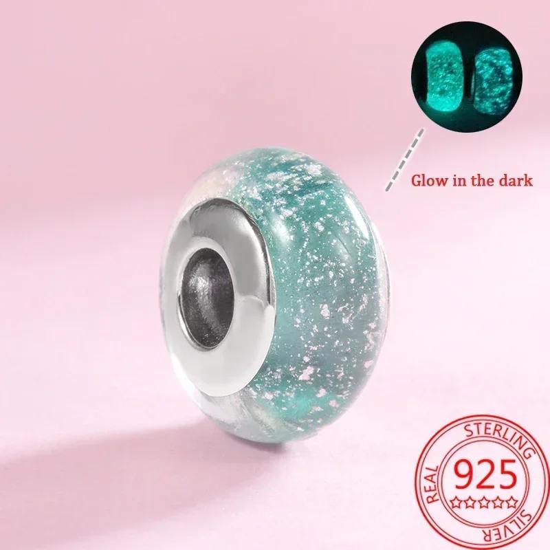 Colorful Murano Glass Beads Glass Ripple Charm Wavy Glass Bead Charms Fit Brand Bracelets Women Copper Jewelry Gift