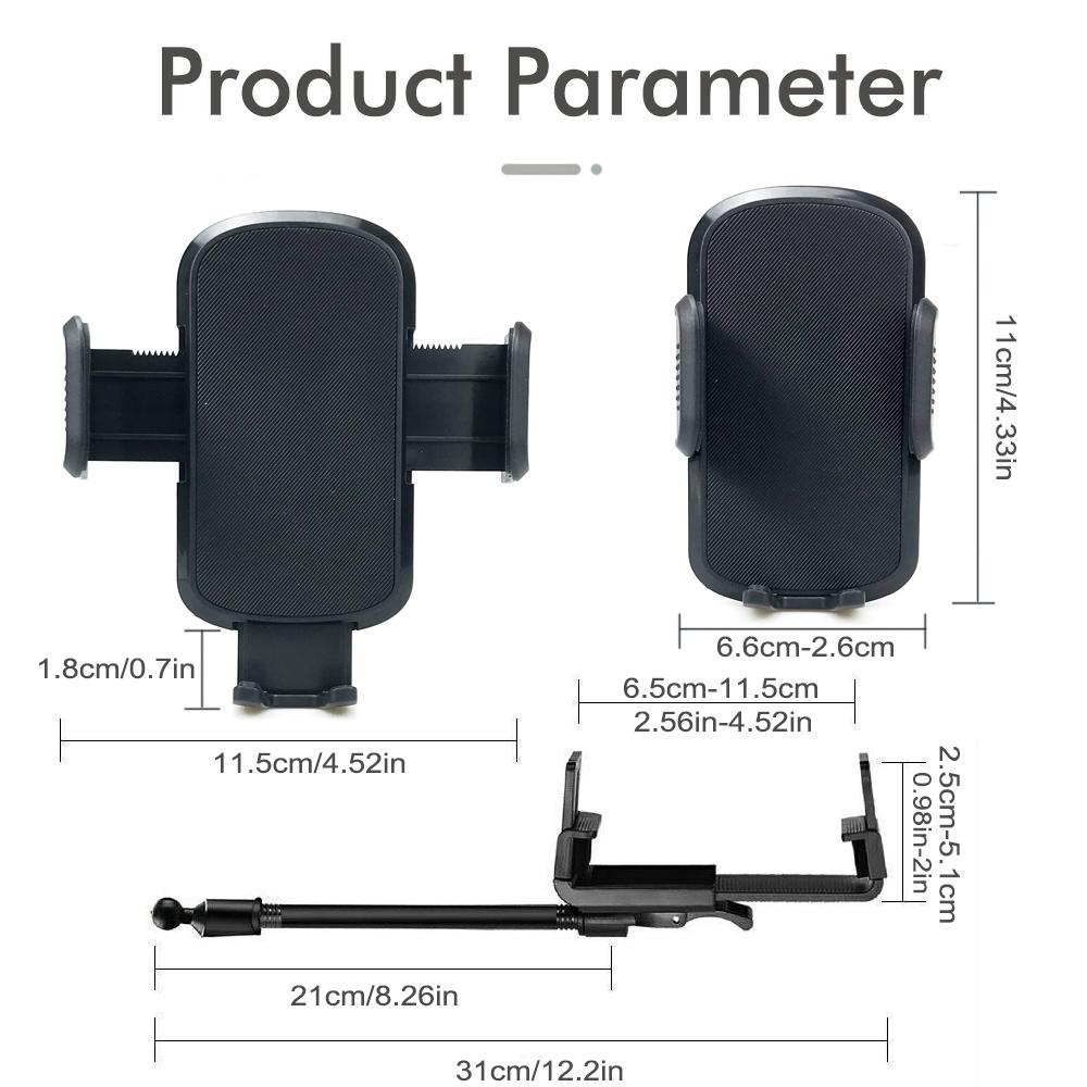 Universal Car Rearview Mirror Cell Phone Holder 360 Degree Rotation GPS Navigation Auto Cell Phone Mount