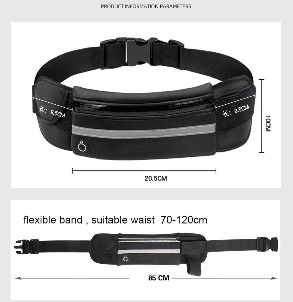 Running Belt Waist Bag With Water Bottle Holder Sports Fanny Pack Women Men Hydration Phone Holder Pouch