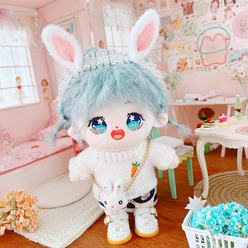 niannyyhouse Doll Clothing Set 20cm Twist Sweater Hat Shorts 3 Pieces Plush Toy Cotton Outfit