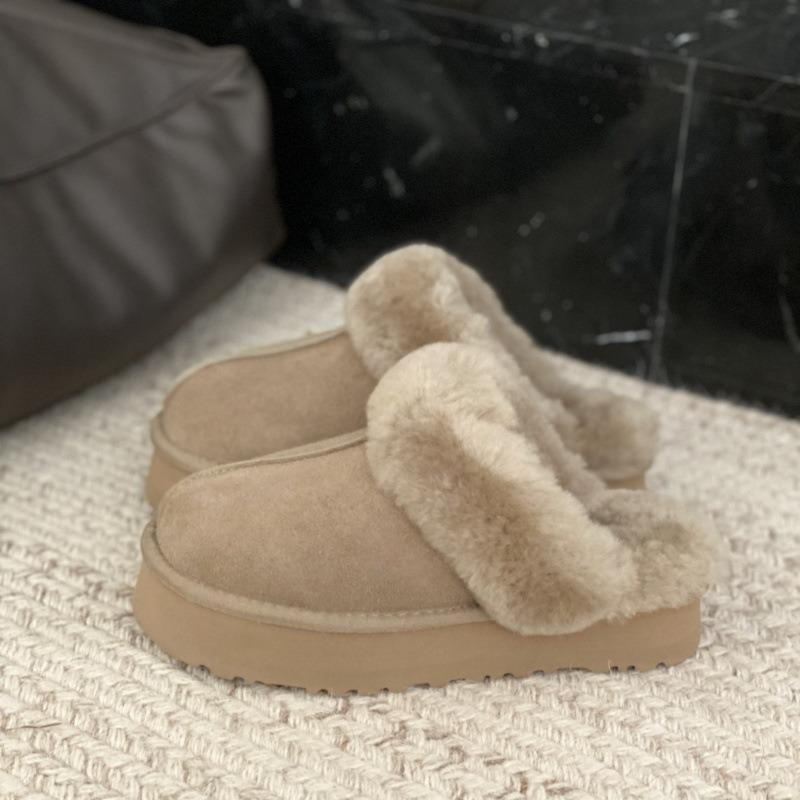 Mao Mao slippers thick-soled outer wear women's autumn and winter new sheepskin fur integrated warm home wool slippers