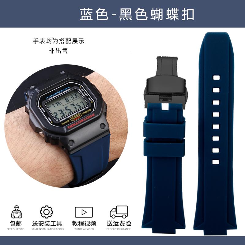 For G-SHOCK Casio GW6900 DW5600 GW-B5600 GM-5600 waterproof Raised silicone strap DW-5600 soft men's bracelet 24-16mm Convex