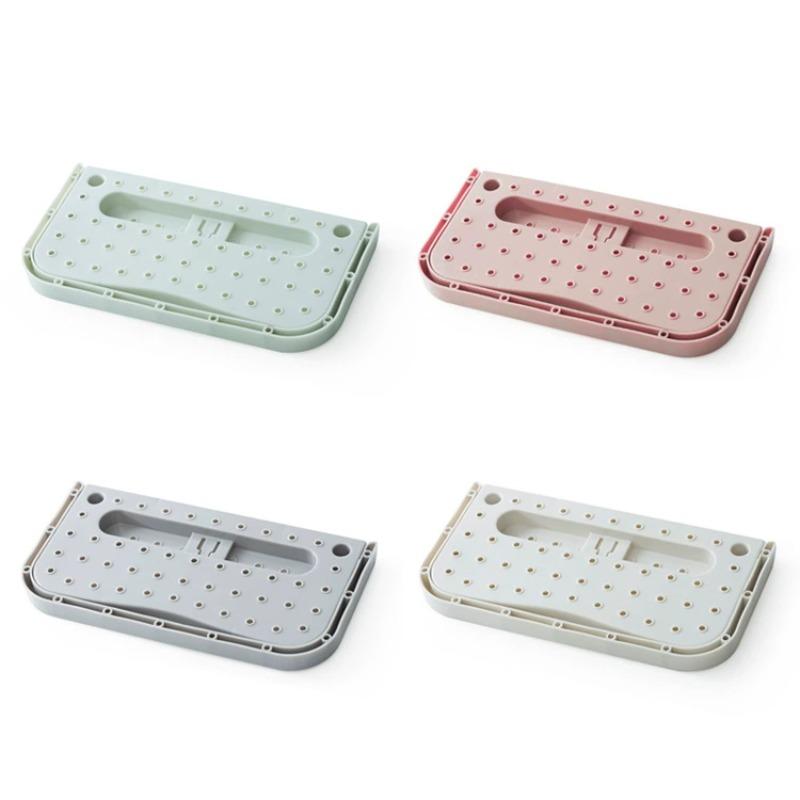 Estante de zapatos plegable sin taladros organizador de pared para baño soporte de zapatillas