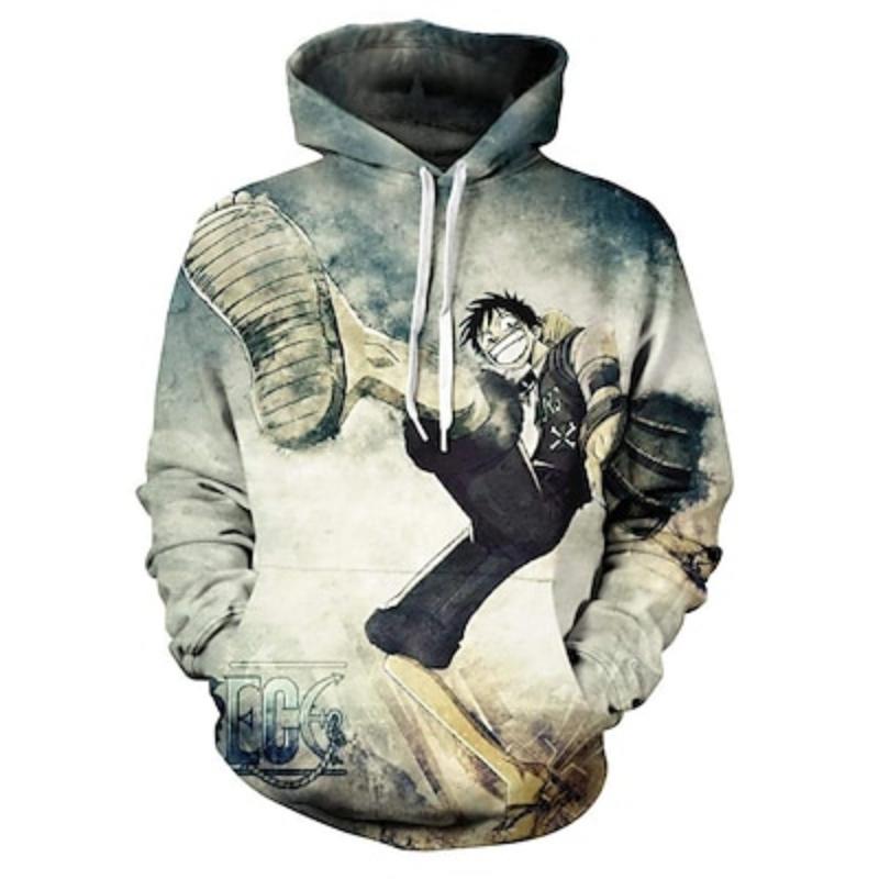 

Один кусок фильма: Красная обезьяна D. Толстовка с капюшоном Luffy Cartoon Manga Anime 3D с рисунком на переднем кармане для пар, мужчин, женщин, взрослых, 3D-принт XL