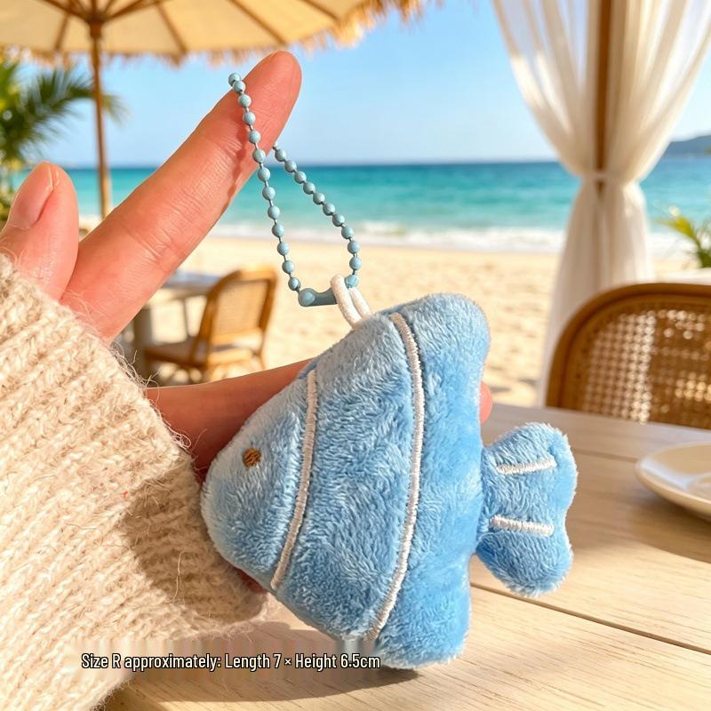 Street Stall Cute Fish Plush Toy Pendant and Keychain