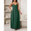 European and American summer new casual vacation style long suspender women's dress