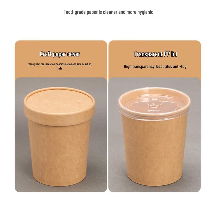 Einweg-Kraftpapier-Schalen & Deckel