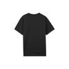 Skechers Solid Color Round Neck Loose Short Sleeve Drop Shoulder T-Shirt Unisex Tops Carbon-Black L223U092-0018
