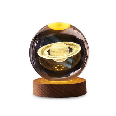 3D Crystal Ball Light Saturn Warm White CRYBALL-ST-WA