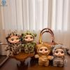 1PC Cute Cartoon Leopard Series Big Eyes Vinyl Face Plush Doll Pendant Backpack Decoration Gifts