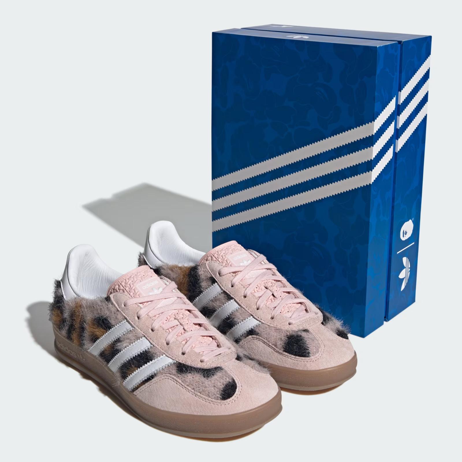 JS4600 atmos pink adidas Originals Gazelle Indoor Trinity Leopard Pink (Женский) 10W
