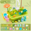 Kid Play Kitchen Sink Taps Toys Running Water Plastic for Toddler Electric Dishwasher Playing Toy Faut Dishes Playset for Girl