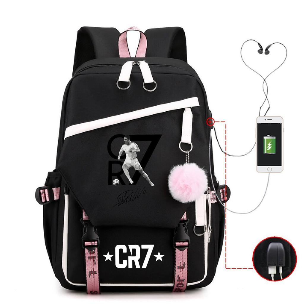 3 Piece School Backpack Set for Students Large Capacity Oxford Cloth Schoolbag with Shoulder Strap and Pencil Case