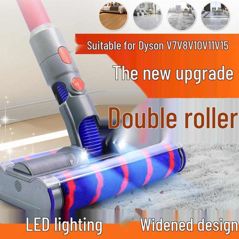 Dual Roller Electric Floor Brush for Dyson V7/V8/V10/V11/V15 Vacuum Cleaners