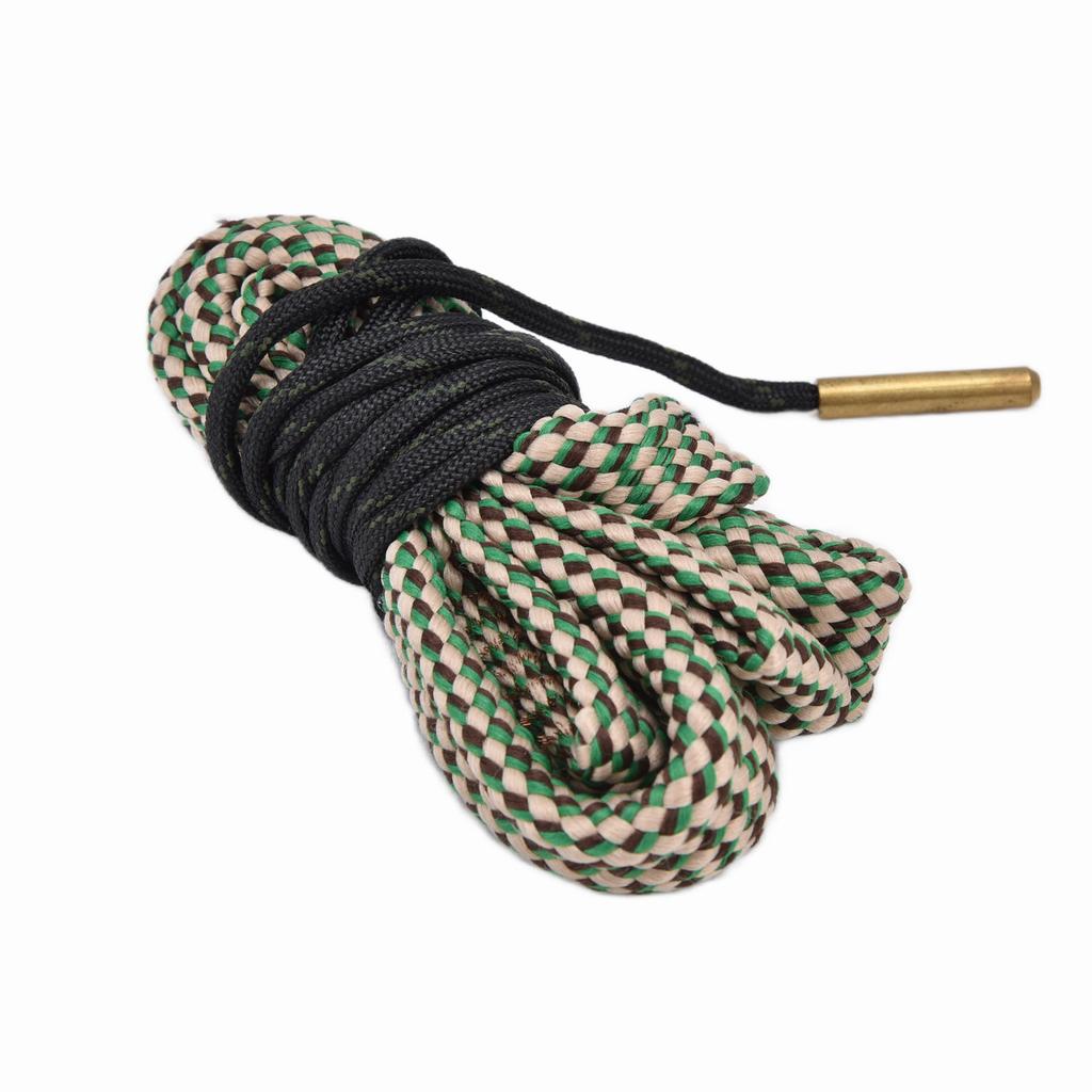 Cuerda de Limpieza de Cañón de 195cm Reutilizable Lavable a Máquina Paño de Algodón Accesorio Limpiador de Cañón G04:7.62 mm