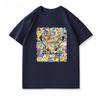 New Pokmon Pikachu summer cartoon shortsleeved Tshirt suitable for both Unisex and Unisex pure cotton round neck loose top