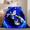 Sonic Print Blanket Warm Comfortable Flannel Cover For Bedrooms, Sofas, Beds, Chairs LXRa57