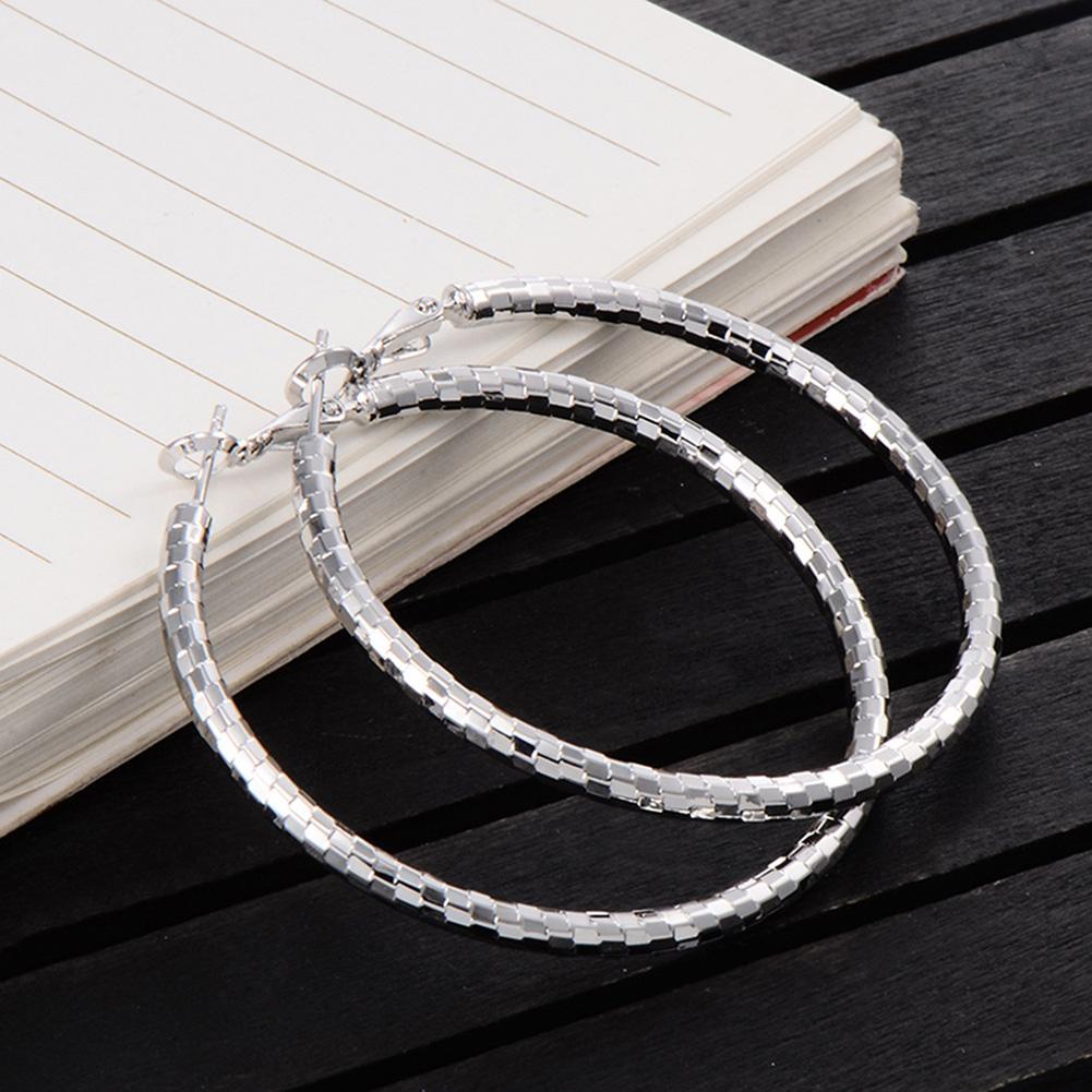 Women Fashion Modern Style Earring Exquisite Matte Big Round Earbob