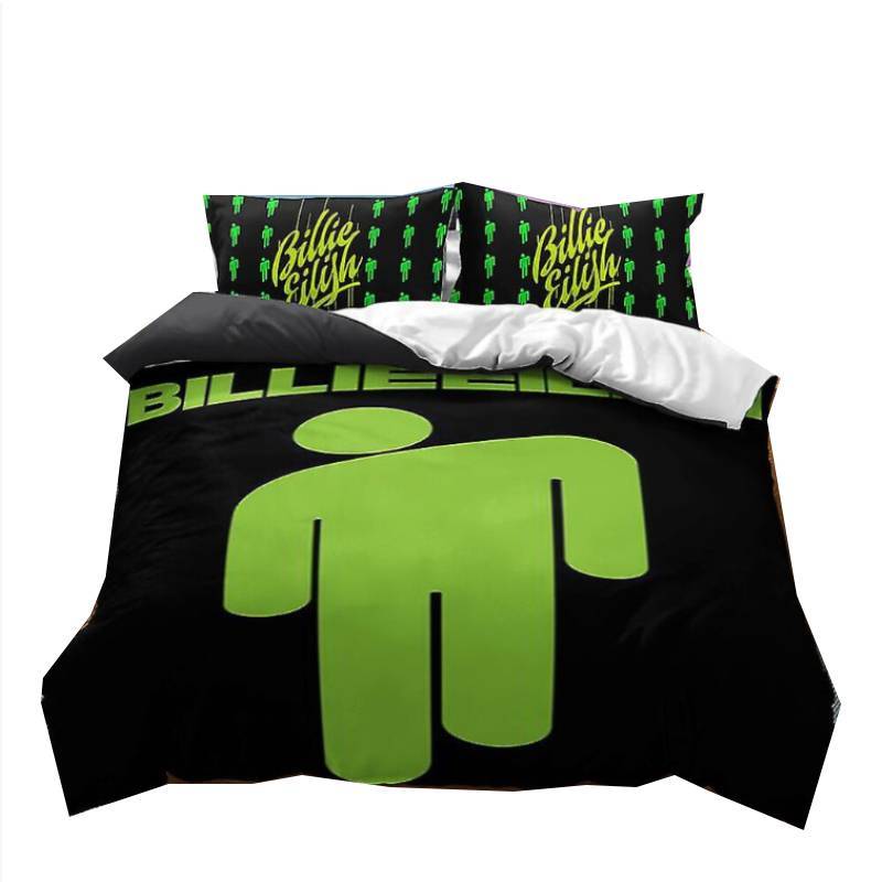 Billie Eilish Printed Duvet Cover Pillowcase Bedding Three Piece Set Use Bedroom