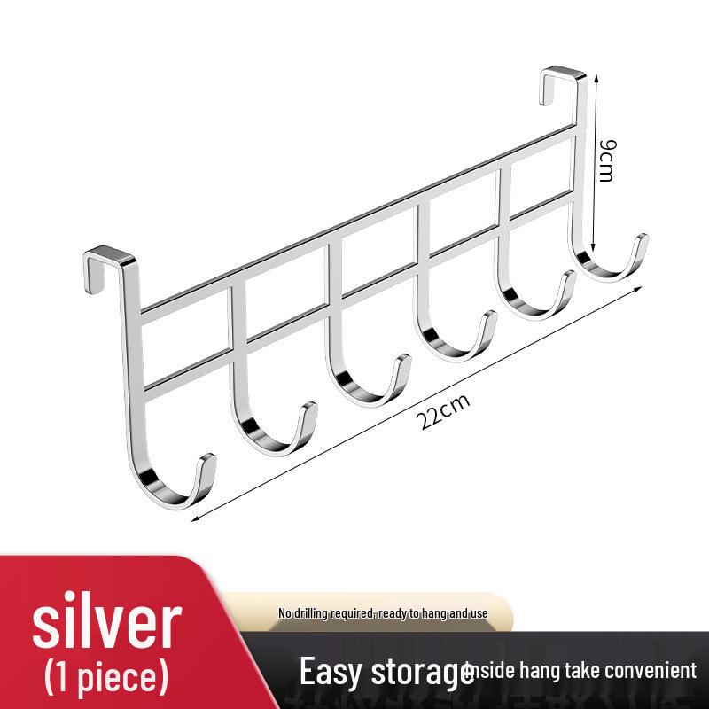 Stabiler Bohrfreier Hängeorganizer für Mäntel und Hüte hinter der Tür, Wandmontierter Haken für Kleidung und Schlüssel.