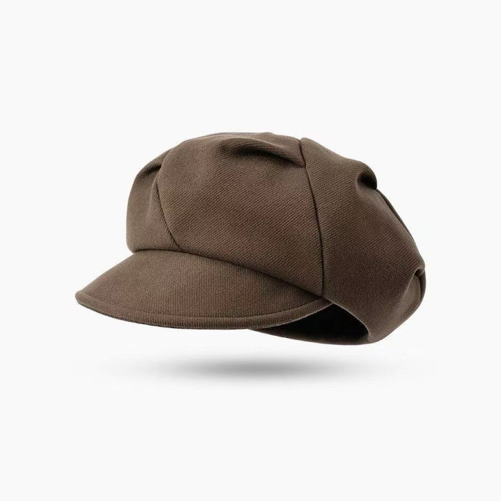 New octagonal beret cloud women's spring and autumn winter hat showing face small British retro versatile painter hat
