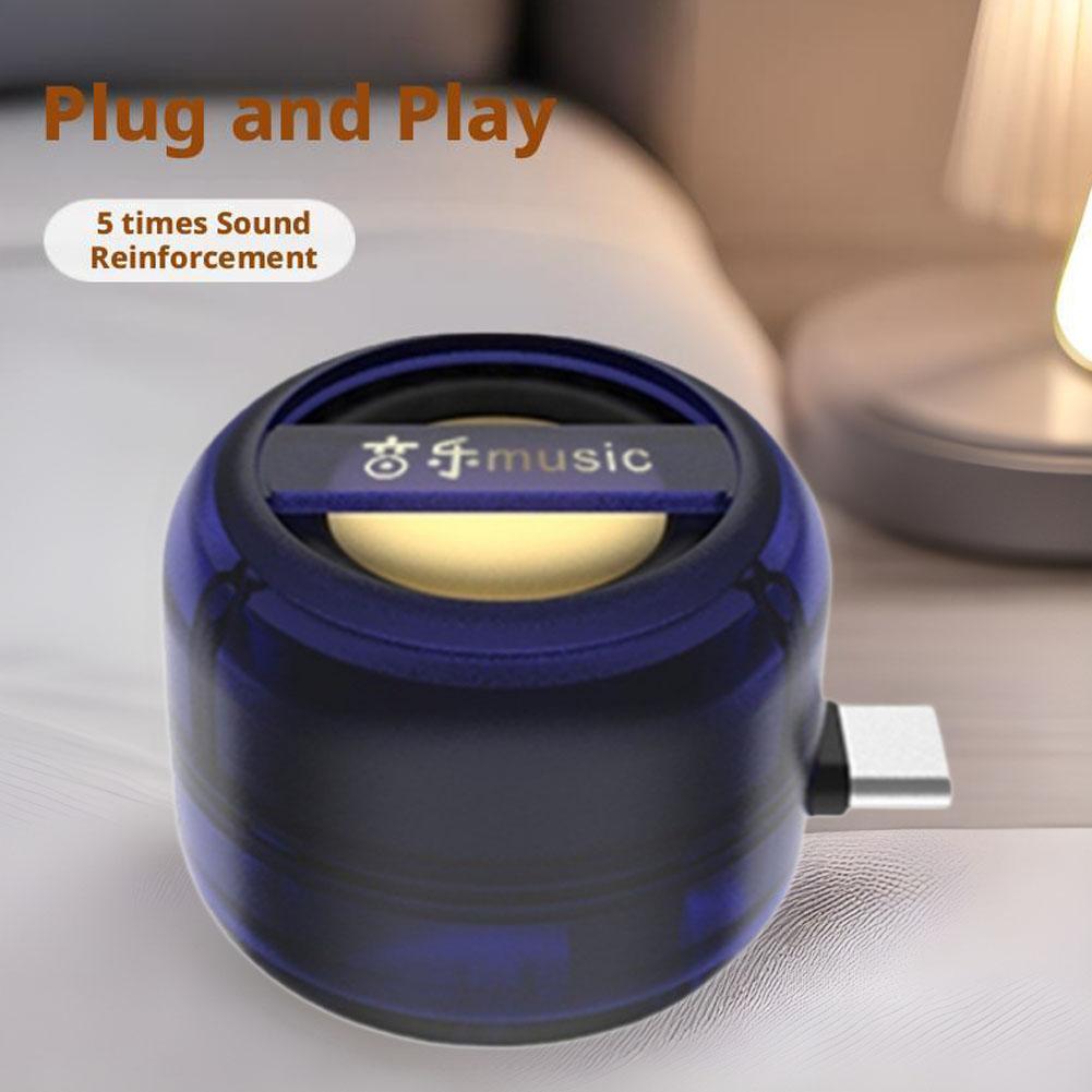 Portable Mini Speaker Universal 3.5mm Plug Type-c Mobile Audio Player External Audio Bluetooth Wireless Phone Portable Car E4A8