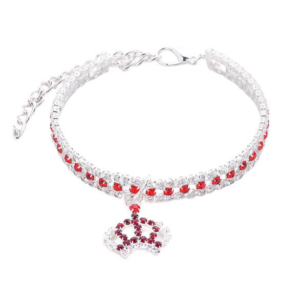 Очаровательный ошейник для домашних животных, легкий, легкий, гладкий, гладкий кулон для домашних животных, выполненный своими руками, для собак красный